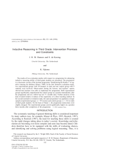 Inductive Reasoning in Third Grade: Intervention Promises and