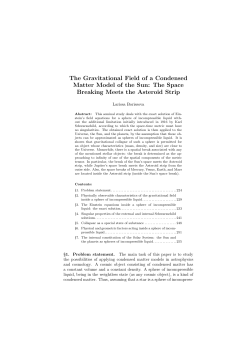 The Gravitational Field of a Condensed Matter