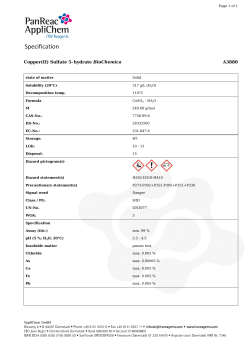 Copper(II) Sulfate 5- hydrate BioChemica A3880