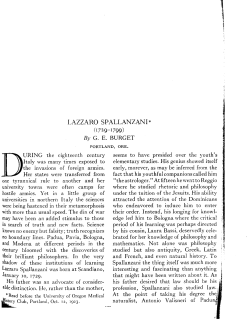 LAllARO SPALLANZANI * (1729-1799) - Scholars` Bank