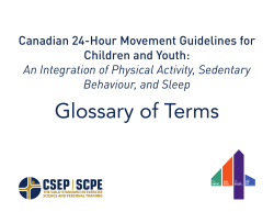 Glossary of Terms - Canadian Society for Exercise Physiology