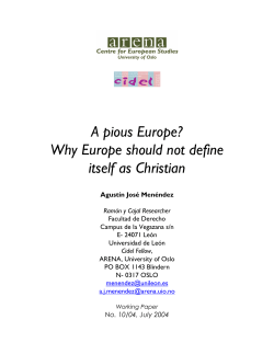 A pious Europe? Why Europe should not define itself as Christian