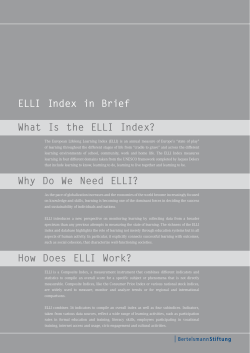 ELLI Index in Brief - Bertelsmann Stiftung