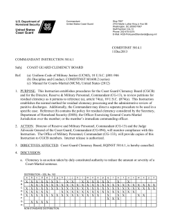 Coast Guard Clemency Board Instruction, COMDTINST 5814.1