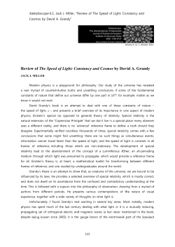 Review w of The S Speed of L Light