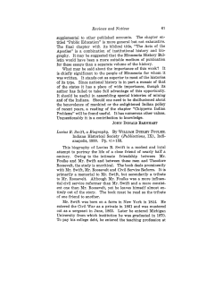 Reviews and Notices Lucius B. Swift, a Biography. By WILLIAM