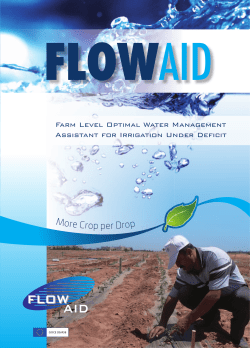 Farm Level Optimal Water Management Assistant for Irrigation
