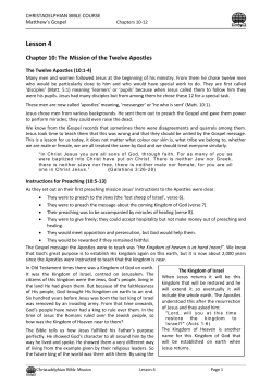 Chapter 10-12 - Christadelphian Bible Mission