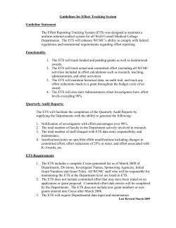 Guidelines for Effort Tracking System