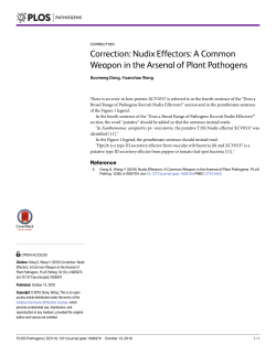 Nudix Effectors: A Common Weapon in the Arsenal of Plant