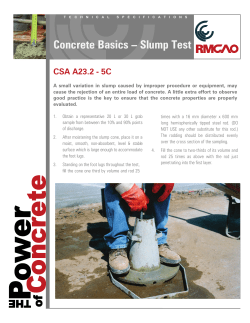 Concrete Basics &ndash; Slump Test