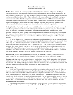 Norman Pediatric Associates Parent Handout 6 Month Visit