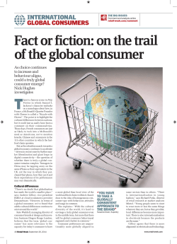 Fact or fiction: on the trail of the global consumer