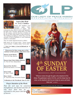 05-07-17 - Our Lady of Peace Parish Marshfield Wisconsin
