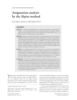 Astigmatism analysis by the Alpins method