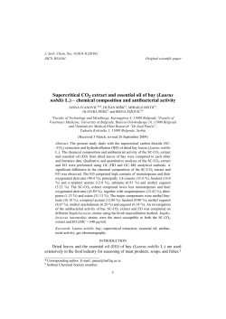 Supercritical CO2 extract and essential oil of bay