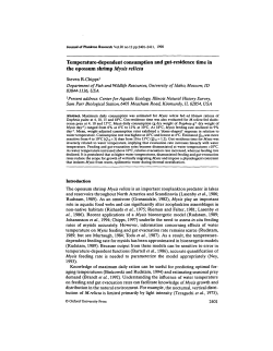 Temperature-dependent consumption and gut