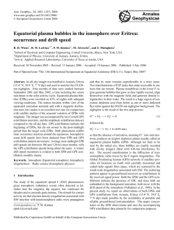 Equatorial plasma bubbles in the ionosphere over Eritrea