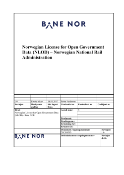 Norwegian License for Open Government Data