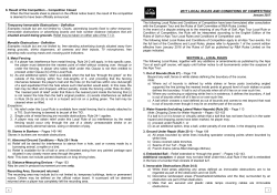 2017 LOCAL RULES AND CONDITIONS OF