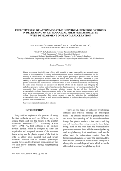 effectiveness of accommodative individualized foot orthosis in