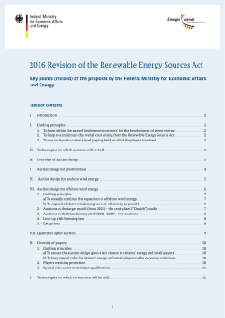 2016 Revision of the Renewable Energy Sources Act