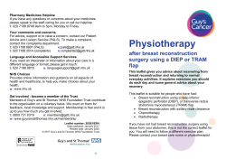 Physiotherapy advice after breast reconstruction surgery using a