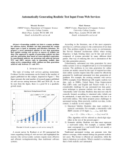 Automatically Generating Realistic Test Input From Web Services