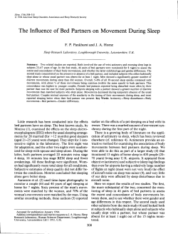 The Influence of Bed Partners on Movement During Sleep