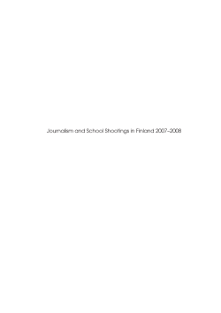 Journalism and School Shootings in Finland 2007&ndash;2008