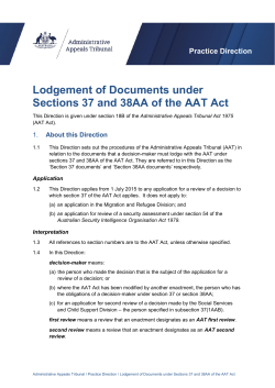 Practice Direction Lodgement of Documents under Sections