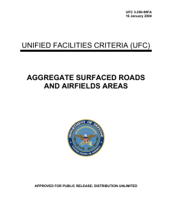 UFC 3-250-09FA Aggregate Surfaced Roads and Airfields