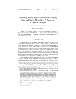 Democratic Majority Rule and Racial Minorities
