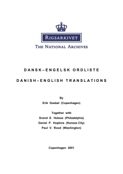 Danish-English Translations - Virgin Islands Public Library System