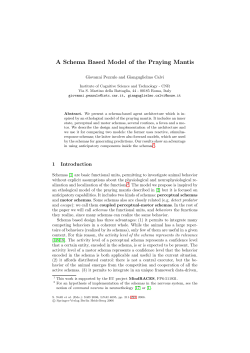 A Schema Based Model of the Praying Mantis
