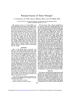 Potential Sources of Tumor Nitrogen