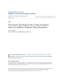 Discrepant Teaching Events: Using an Inquiry Stance to Address