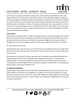 curl power - define - elongate - relax