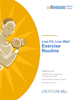 Exercise Routine - UCR Walking Fit