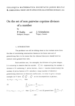 On the set of non pairwise coprime divisors of a number