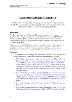 Further infromation from applicant