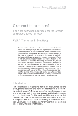 One word to rule them?