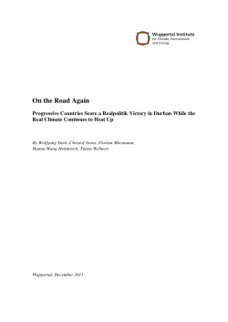 On the Road: Again Progressive Countries Score a Realpolitik