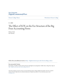 The Effect of SOX on the Fee Structure of the Big Four Accounting
