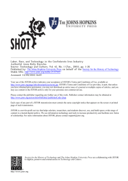 Labor, Race, and Technology in the Confederate Iron Industry