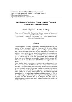 Aerodynamic Design of F1 and Normal Cars and Their Effect on