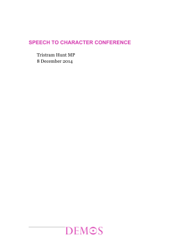 SPEECH TO CHARACTER CONFERENCE
