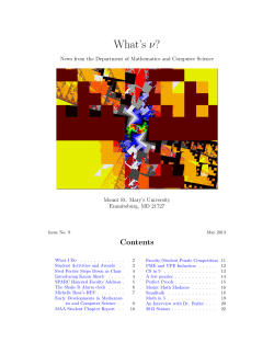 May 2013 - Mount St. Mary`s University