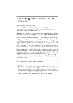 Some meeting points of Gr&ouml;bner bases and combinatorics