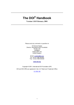 The DOI Handbook